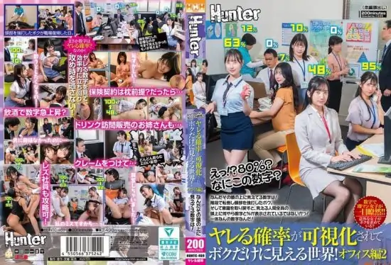 [HUNTC-469] Wait!? 80%? What is this number? A world where the probability of getting laid is visualized and only I can see it! Office edition 2 What’s that number floating above your head?