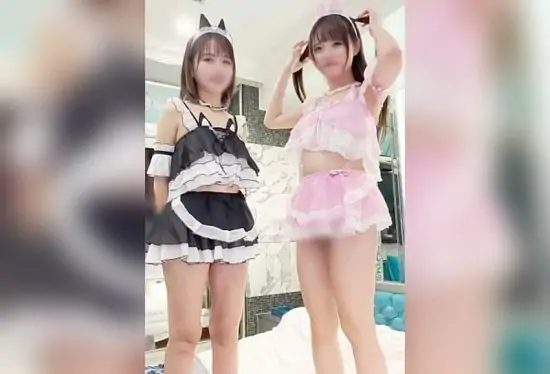 [FC2-PPV-4821897] [Reverse 3P] Indulgent Sex with the Top 2 Most Popular Maid Café Girls ♥ Alternating Raw Sex with Their Divine Hairy and Shaved Pussies